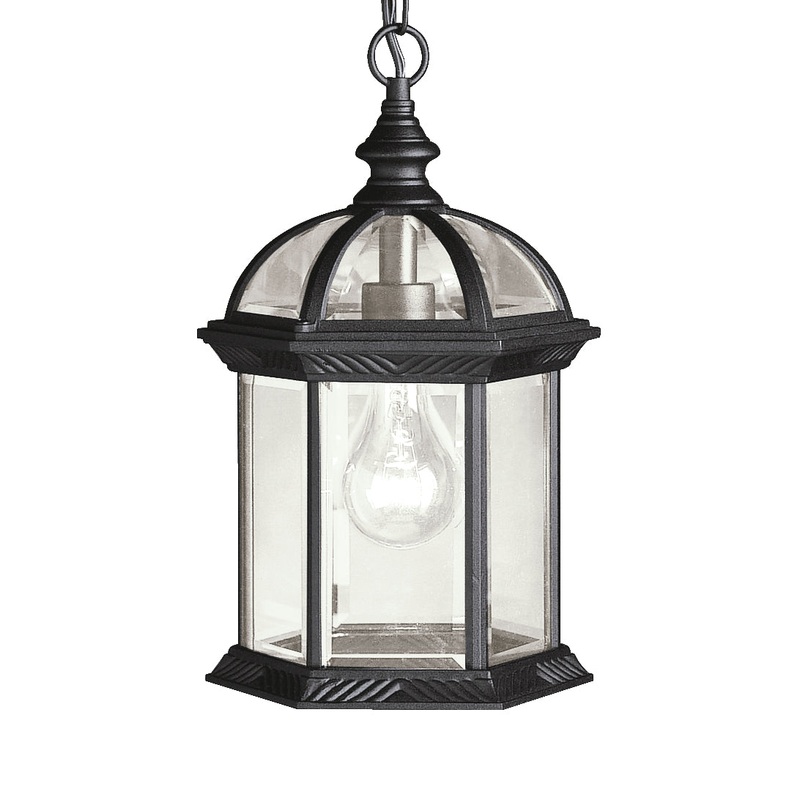 Barrie One Light Outdoor Pendant in Black
