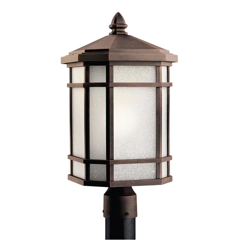 Cameron One Light Outdoor Post Mount in Prairie Rock