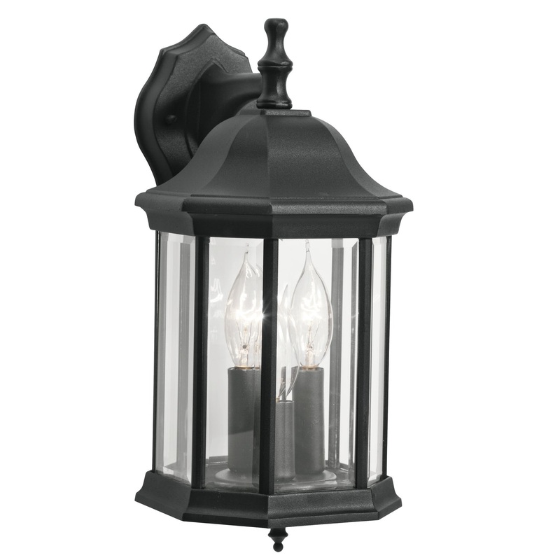 Chesapeake Three Light Outdoor Wall Mount in Black