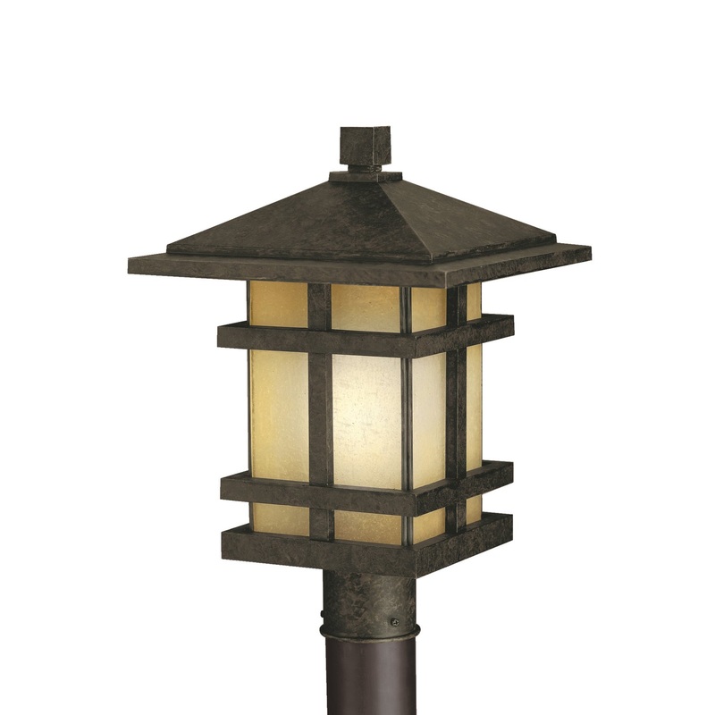 Cross Creek One Light Outdoor Post Mount in Aged Bronze