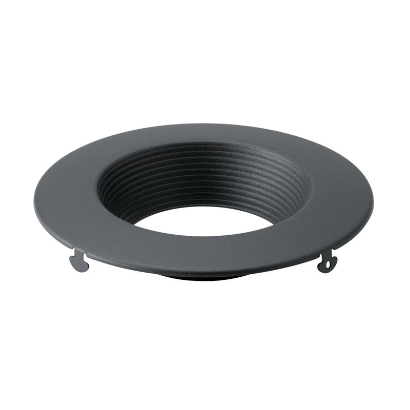 Direct To Ceiling Unv Accessor 4in Recessed Downlight Trim in Textured Black
