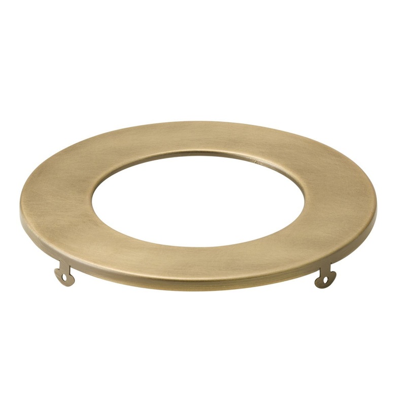 Direct To Ceiling Unv Accessor 4in Round Slim Downlight Trim in Natural Brass