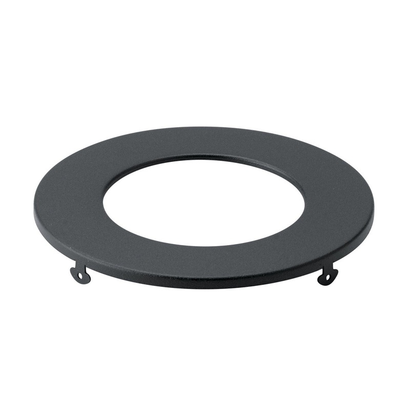 Direct To Ceiling Unv Accessor 4in Round Slim Downlight Trim in Textured Black