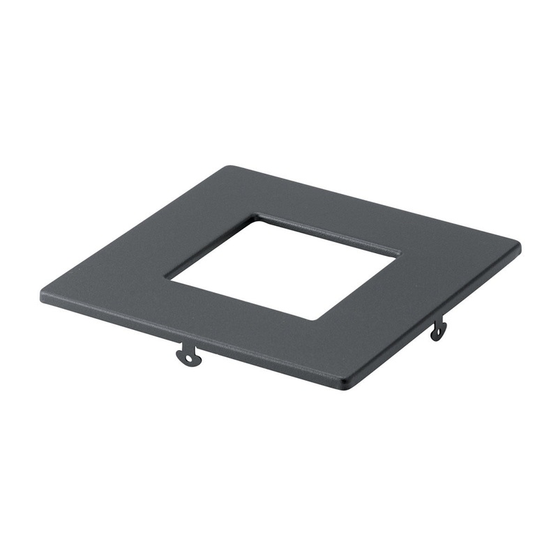 Direct To Ceiling Unv Accessor 4in Square Slim Downlight Trim in Textured Black