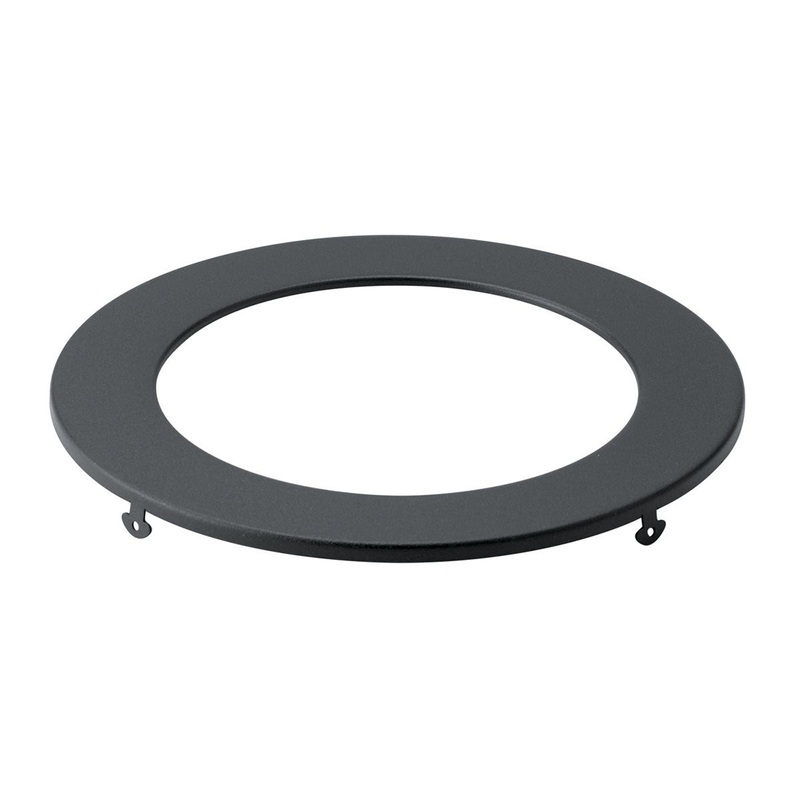 Direct To Ceiling Unv Accessor 6in Round Slim Downlight Trim in Textured Black