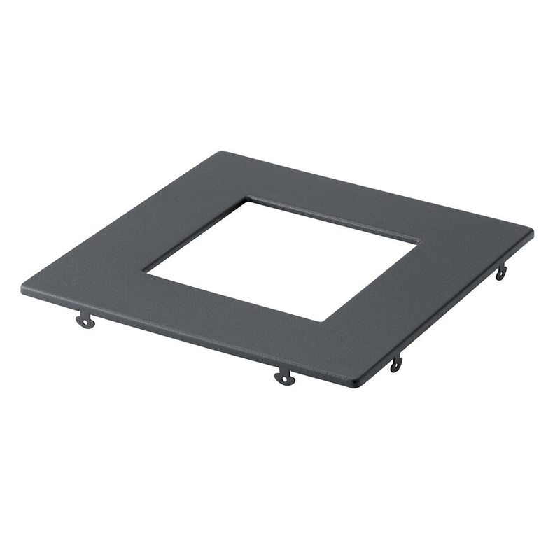 Direct To Ceiling Unv Accessor 6in Square Slim Downlight Trim in Textured Black