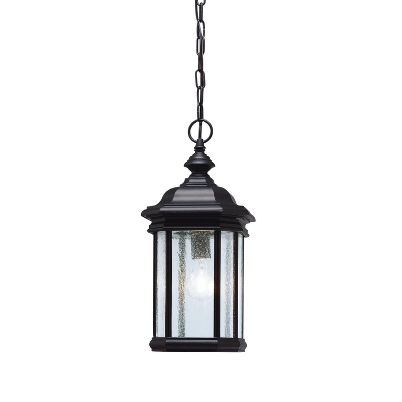 Kirkwood One Light Outdoor Pendant in Black