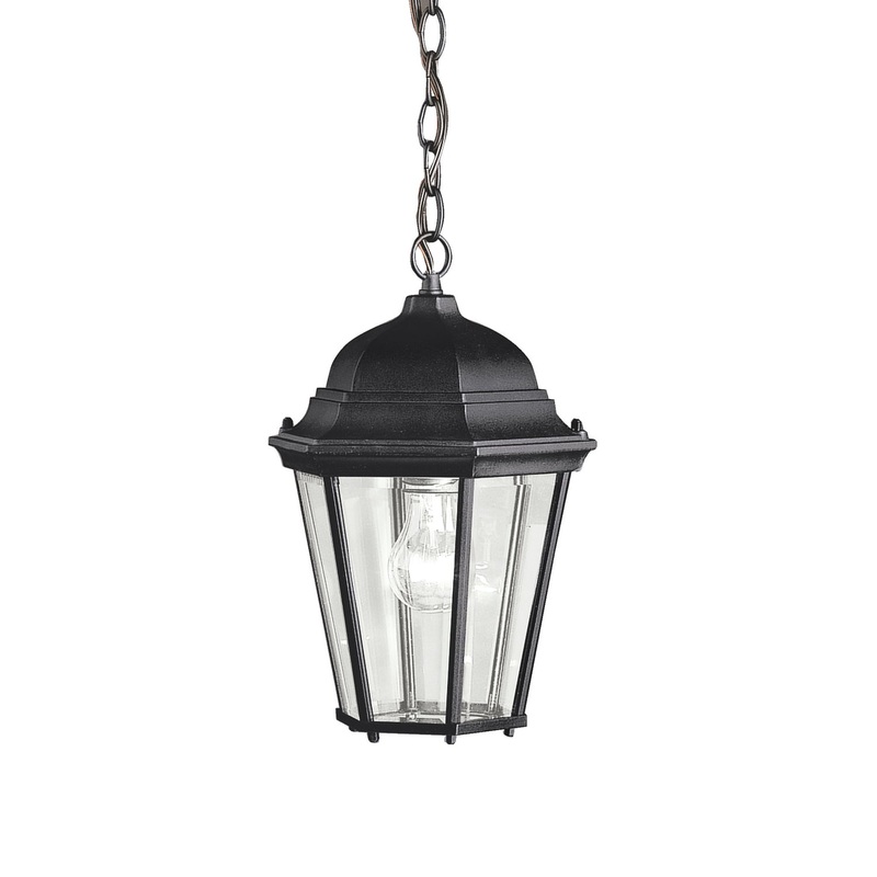 Madison One Light Outdoor Pendant in Black