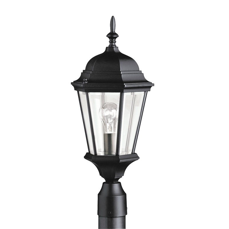 Madison One Light Outdoor Post Mount in Black