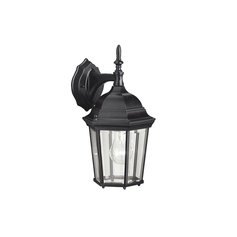 Madison One Light Outdoor Wall Mount in Black