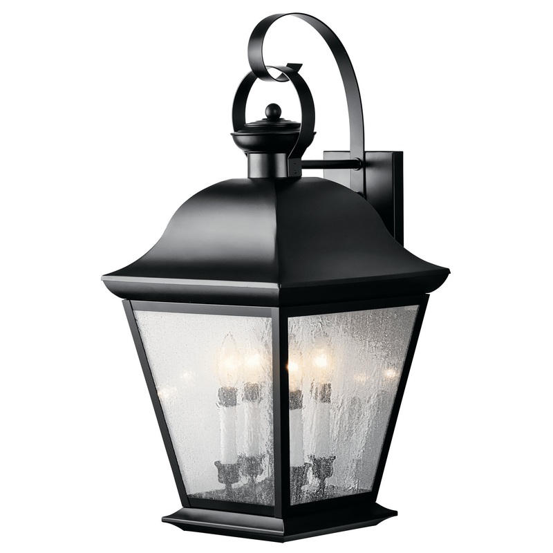 Mount Vernon Four Light Outdoor Wall Mount in Black