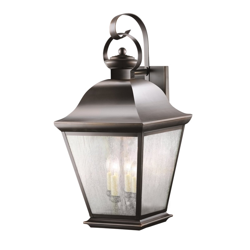 Mount Vernon Four Light Outdoor Wall Mount in Olde Bronze