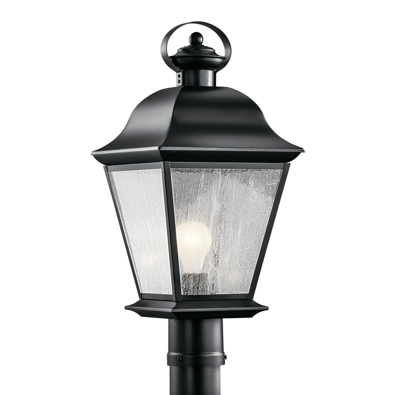 Mount Vernon One Light Outdoor Post Mount in Black