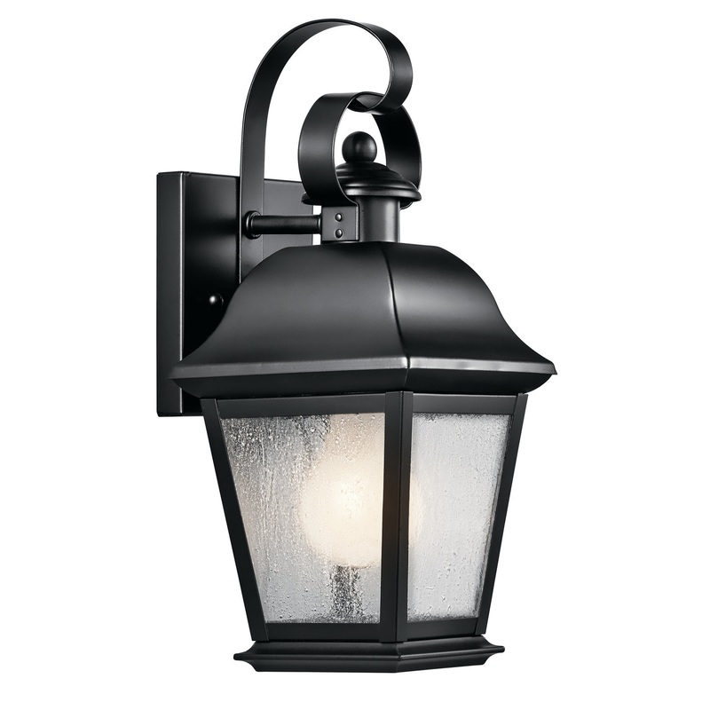 Mount Vernon One Light Outdoor Wall Mount in Black