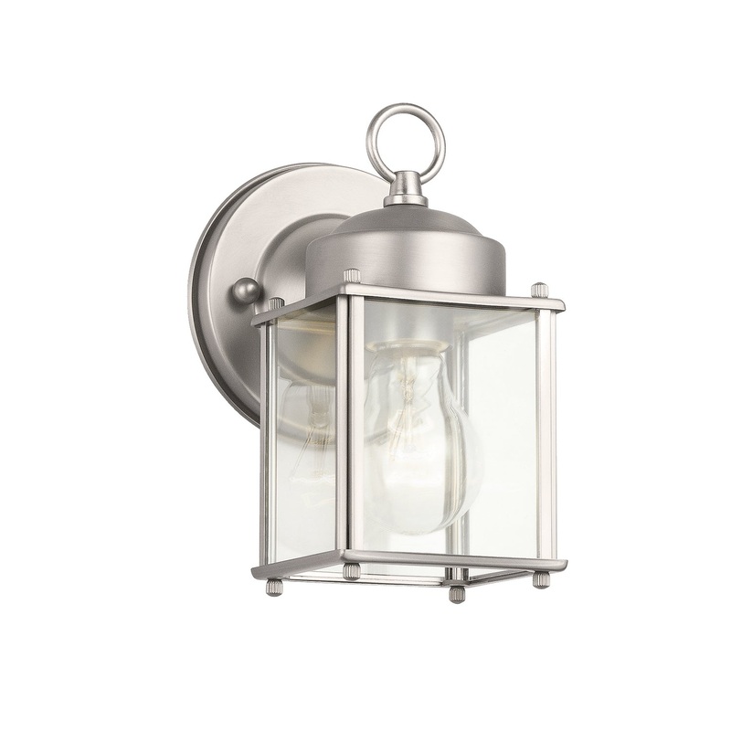 One Light Outdoor Wall Mount in Stainless Steel