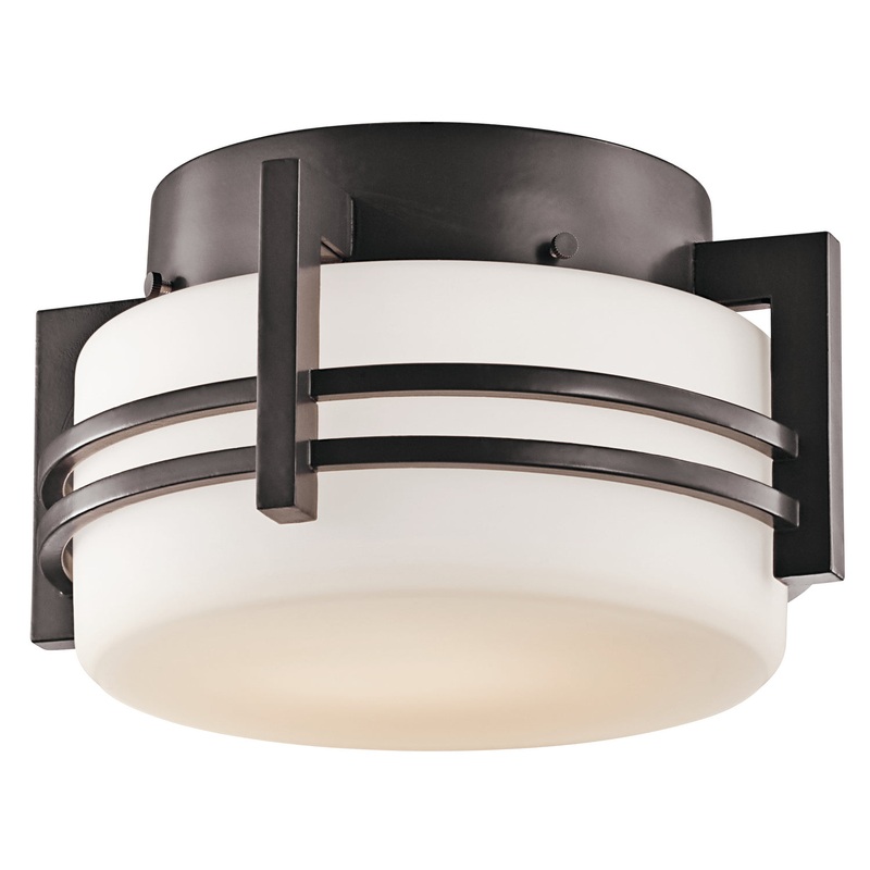 Pacific Edge One Light Outdoor Ceiling Mount in Architectural Bronze