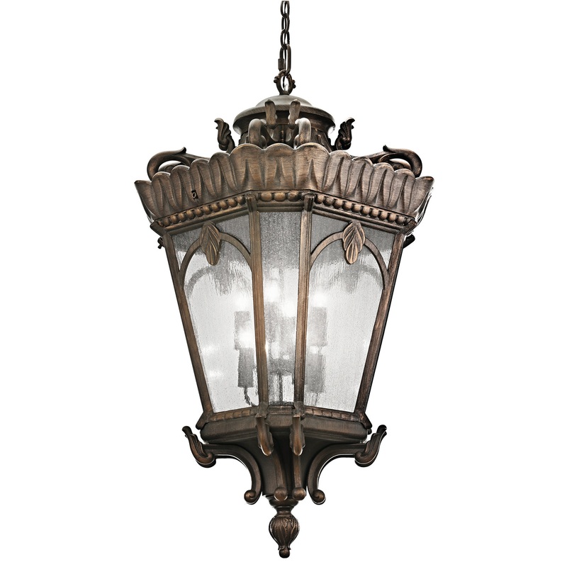Tournai Eight Light Outdoor Pendant in Londonderry