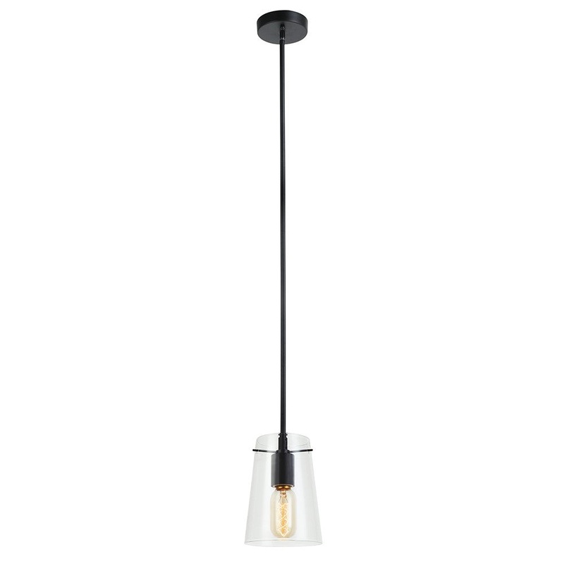 Baran One Light Pendant in Matte Black