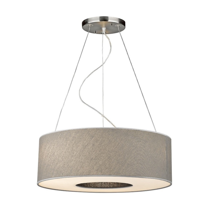 Cirque Six Light Pendant in Satin Nickel