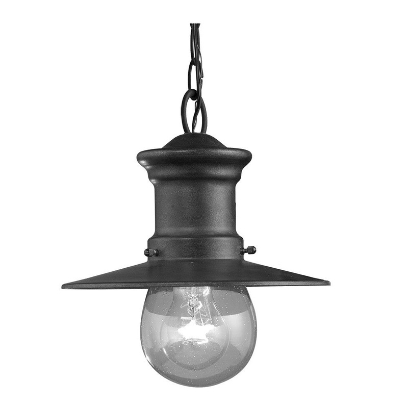 Delray One Light Pendant in Matte Black