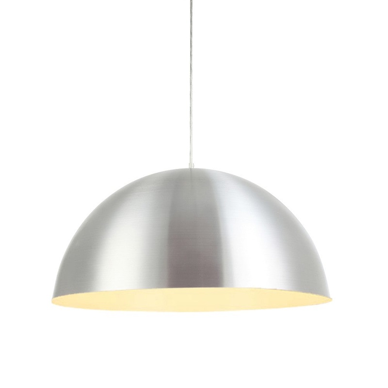 Domo One Light Pendant in Brushed Aluminium