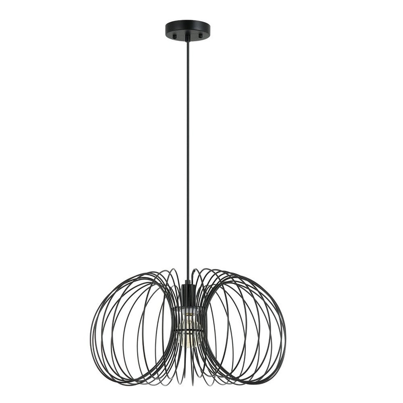 Fanfaron One Light Pendant in Matte Black