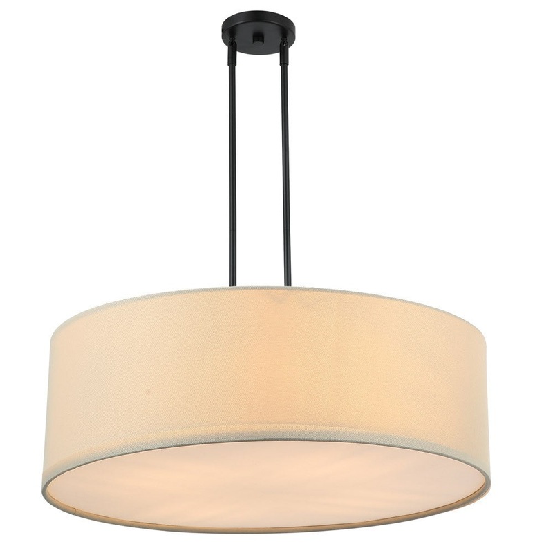 Helena Eight Light Pendant in Matte Black