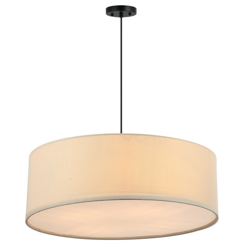 Helena Six Light Pendant in Matte Black