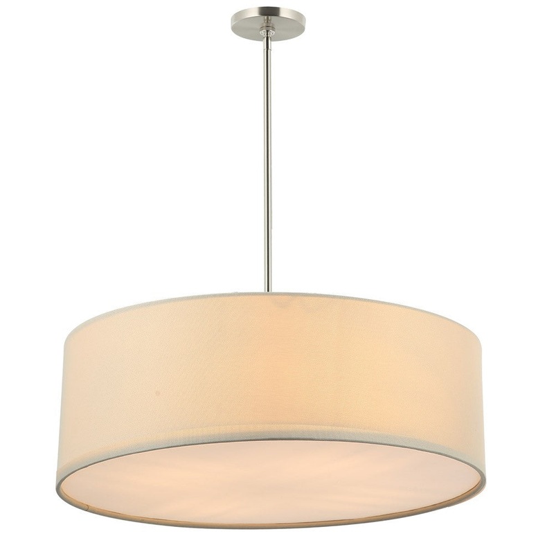 Helena Six Light Pendant in Satin Nickel