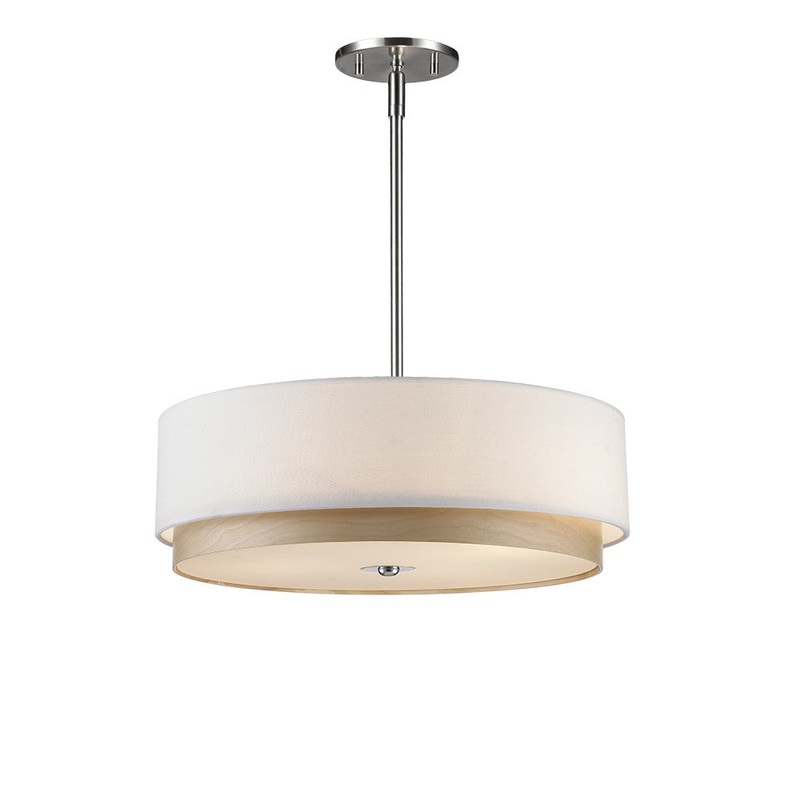 Lynnwood Three Light Pendant in Satin Nickel