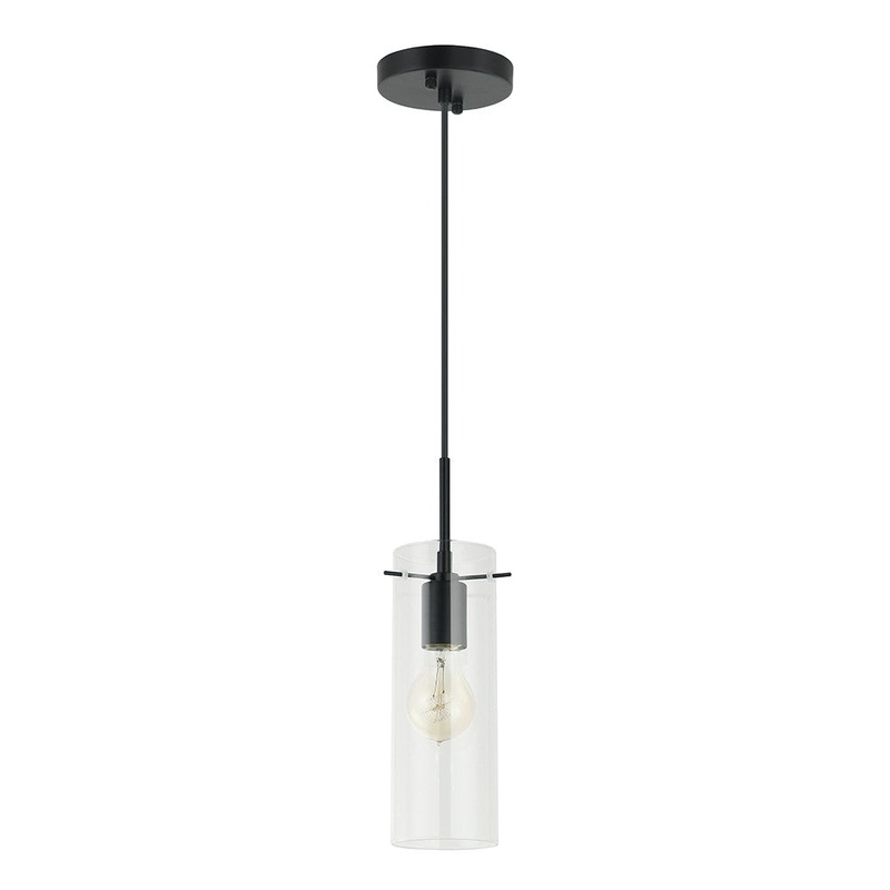 Magnus One Light Pendant in Matte Black