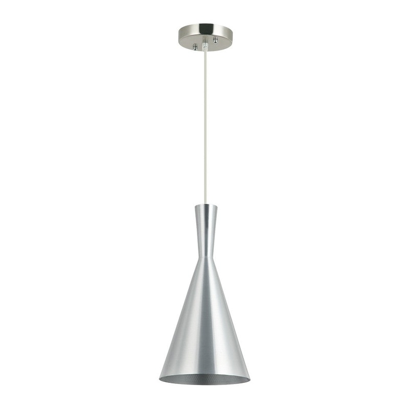 Mantua One Light Pendant in Brushed Aluminium