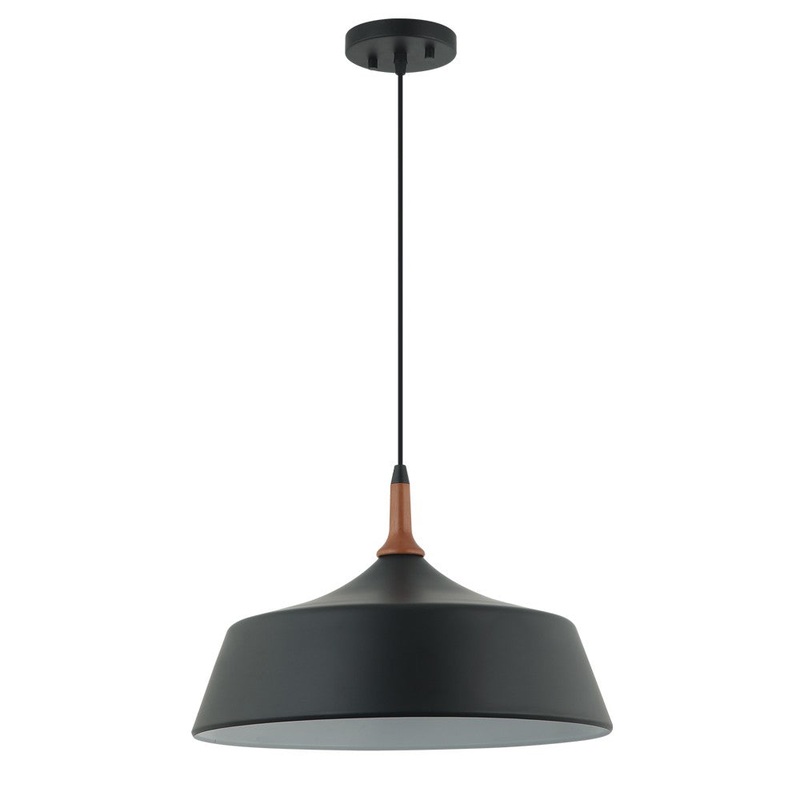 Melrose One Light Pendant in Matte Black
