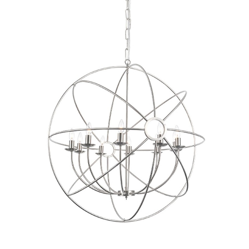 Oriana Ten Light Pendant in Satin Nickel