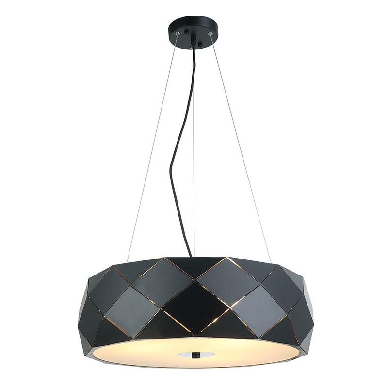 Otranto Three Light Pendant in Matte Black