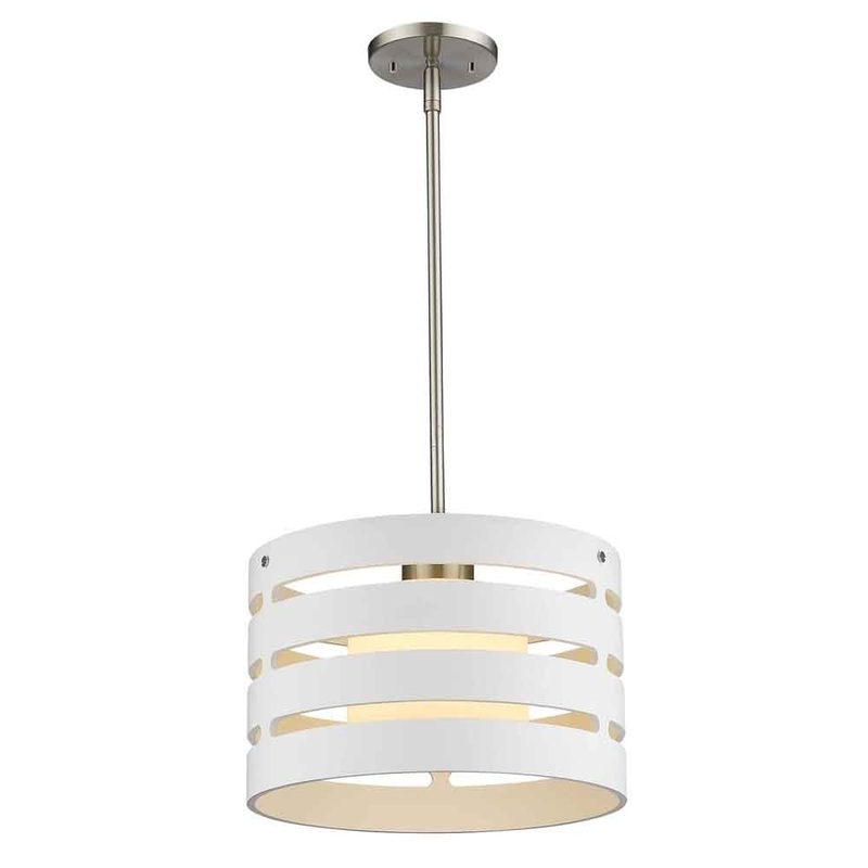 Roby One Light Pendant in Satin Nickel