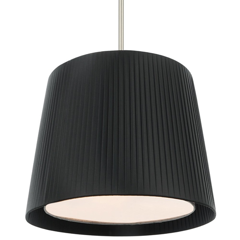 Ruban Three Light Pendant in Satin Nickel