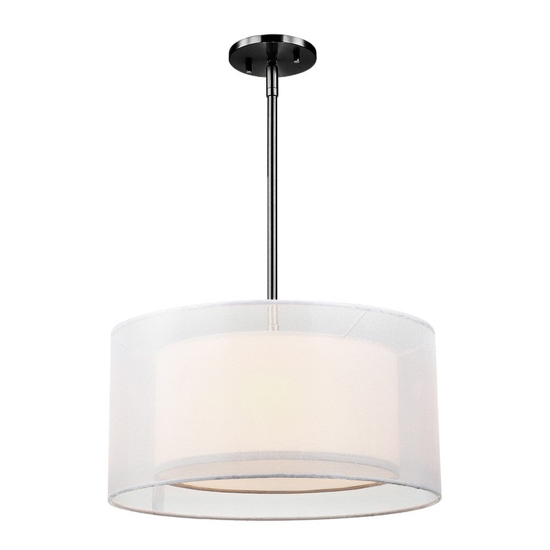 Salome Three Light Pendant in Matte Black