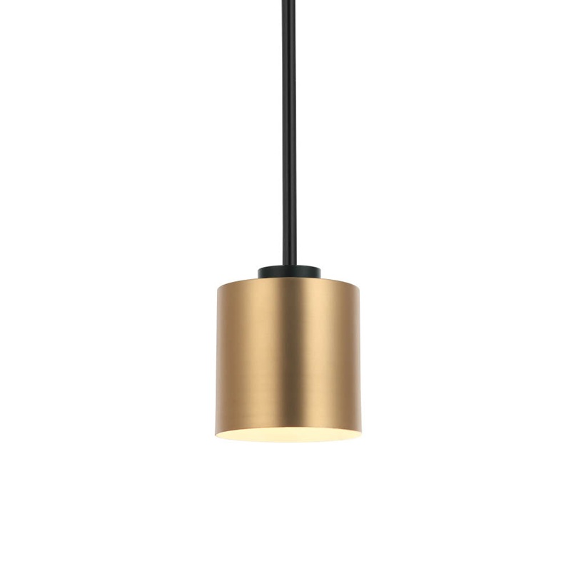 Andel One Light Pendant in Black/Aged Brass