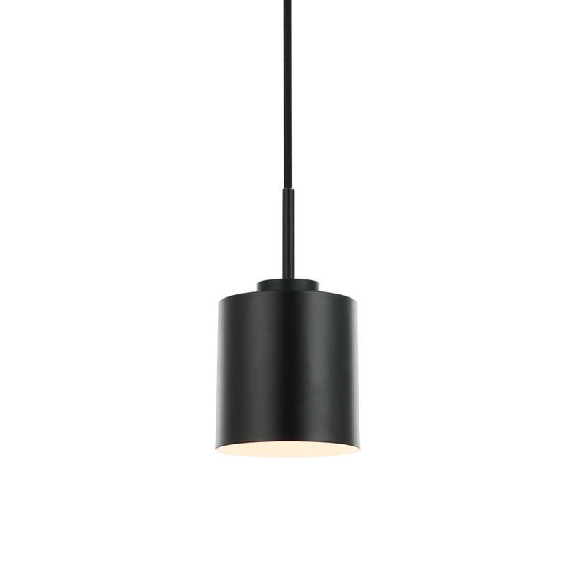 Andel One Light Pendant in Matte Black
