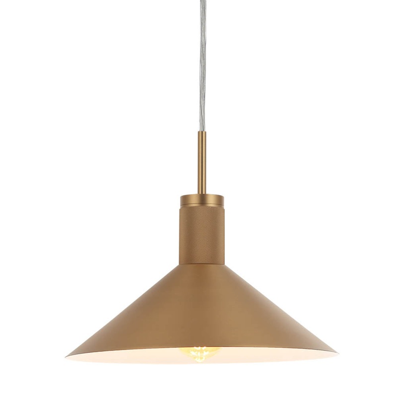 Andreo One Light Pendant in Aged Brass