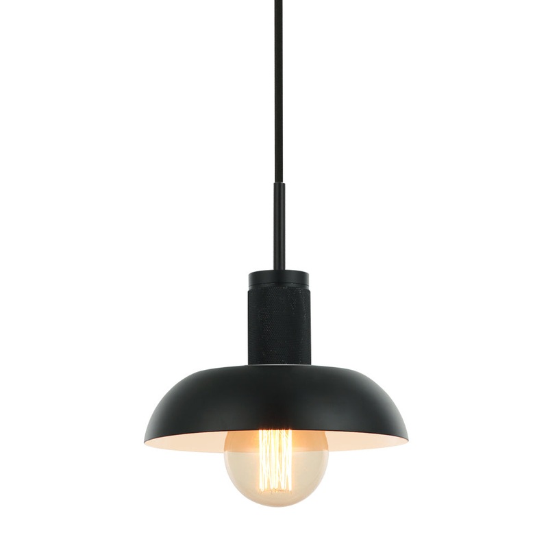 Aurora One Light Pendant in Matte Black
