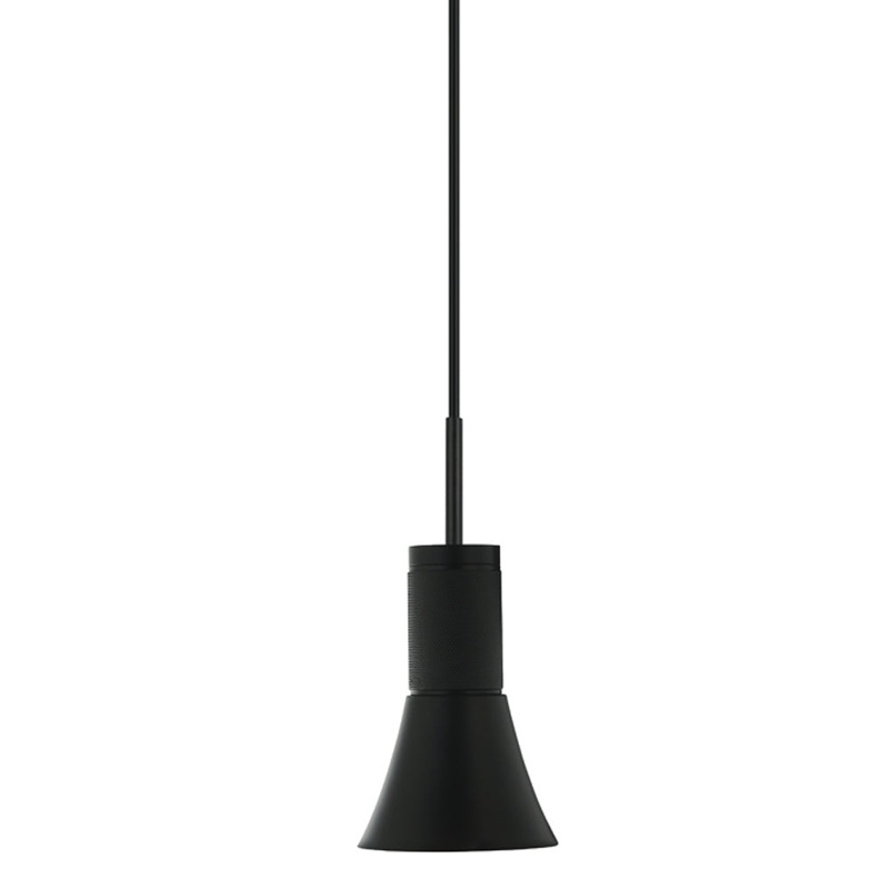 Axel One Light Pendant in Matte Black