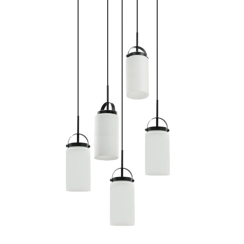 Barnston Five Light Pendant in Matte Black
