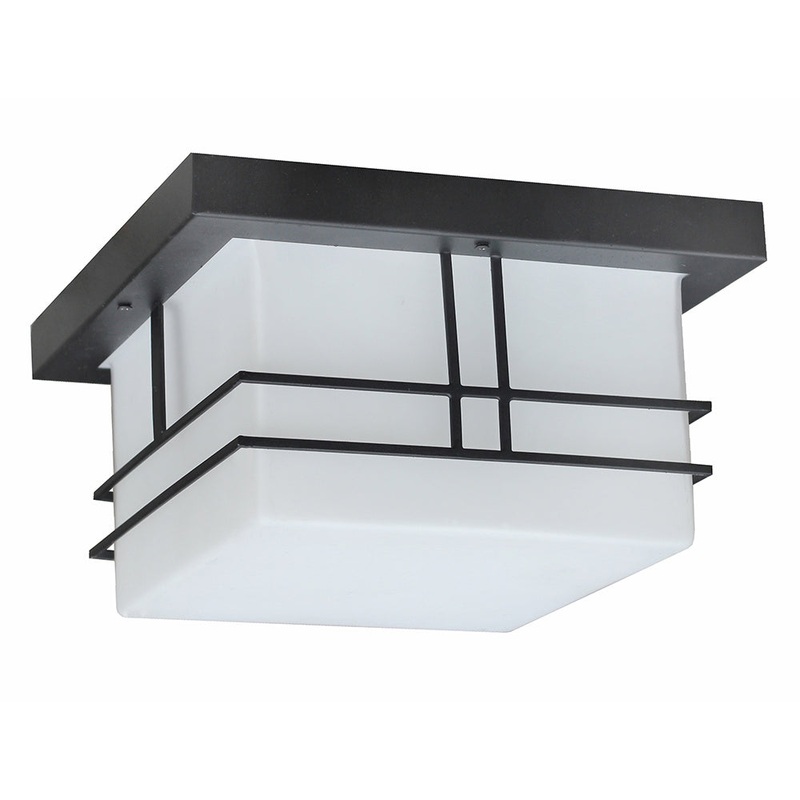 Cornwall Two Light Flush Mount in Matte Black