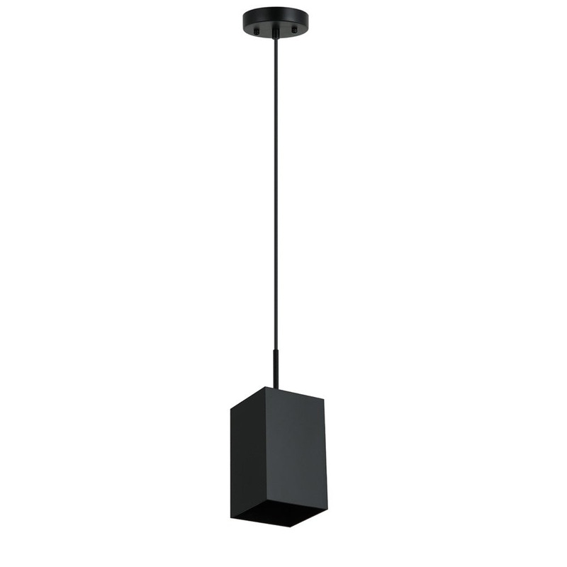 Cubus One Light Pendant in Matte Black