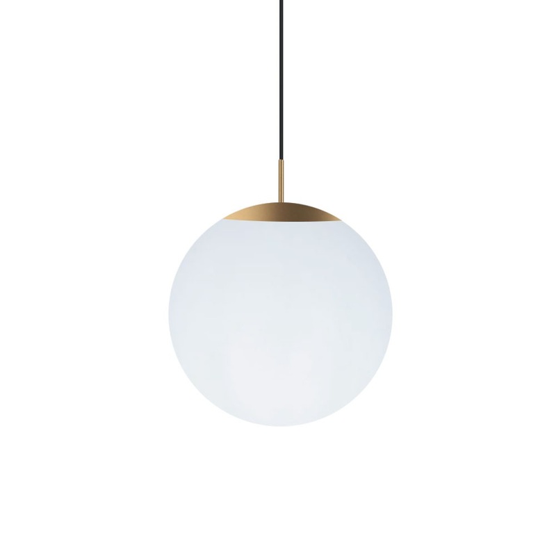 Glo One Light Pendant in Aged Brass