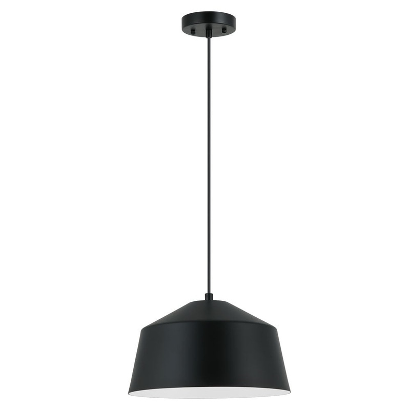 Jaxon One Light Pendant in Matte Black