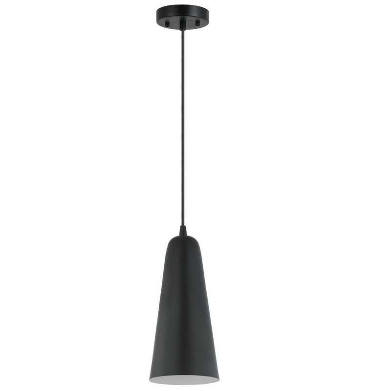 Kea One Light Pendant in Black/Aged Brass