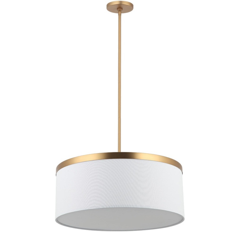 Reon Four Light Pendant in Aged Brass